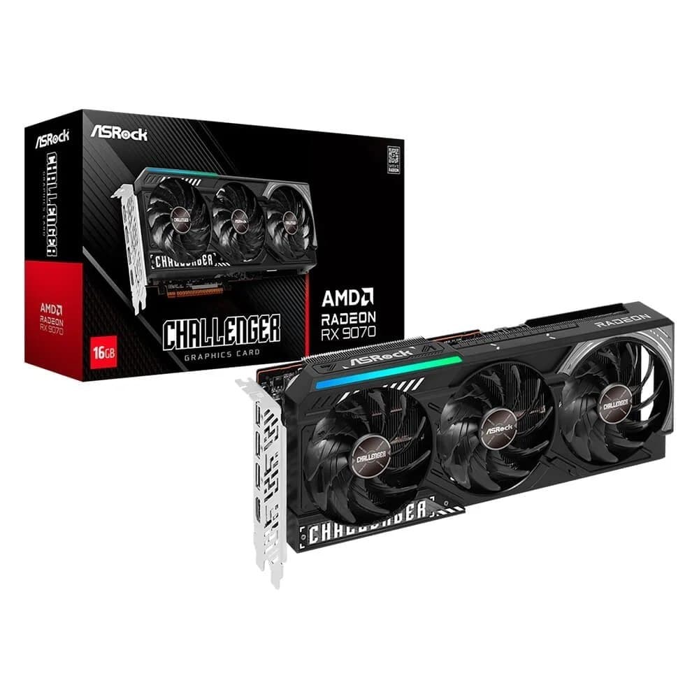 Placa De Video Asrock Rx 9070 Challenger Amd Radeon Led 16Gb Gddr6 Fidelityfx Rdna 90 Ga5Nzz 00Uanf