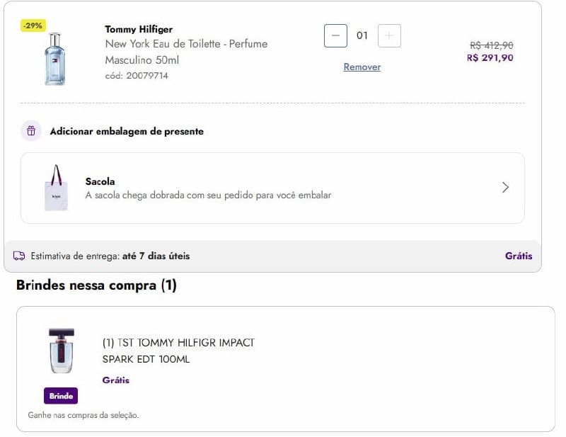 New York Tommy Hilfiger Eau de Toilette - Perfume Masculino 100ml + Brinde Outro Perfume