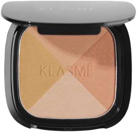 Klasmē Blush Mosaic – 4 Tons Harmonizados com Acabamento Acetinado, Alta Pigmentação e Pincel Acoplado – Vegano e Cruelty Free