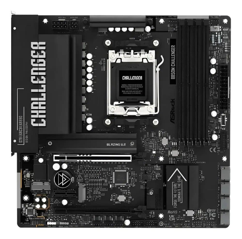 Placa-Mãe ASRock B850m Challenger, Amd Am5, Micro Atx, Ddr5 - 90-Mxbu40-A0uayz