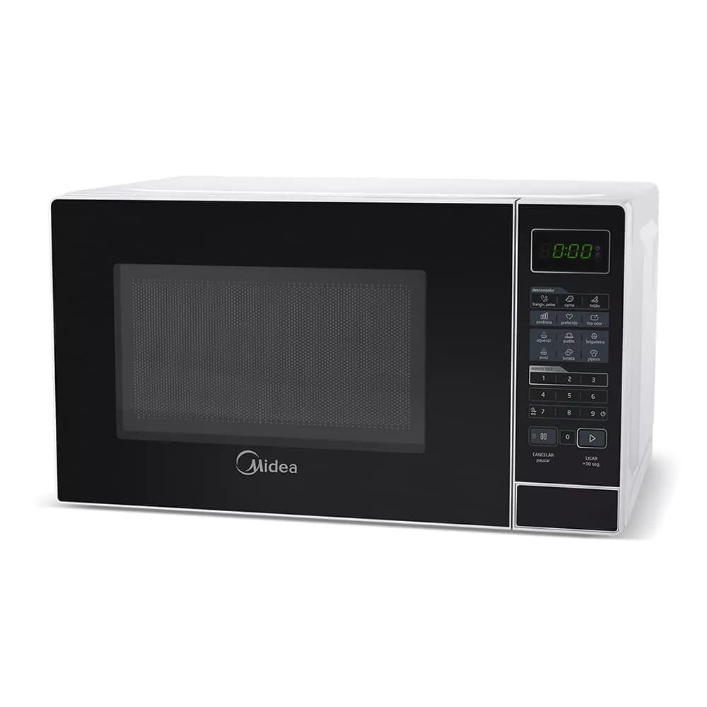Micro-ondas 20L Branco Porta Preta Minuto Fácil Midea 220V