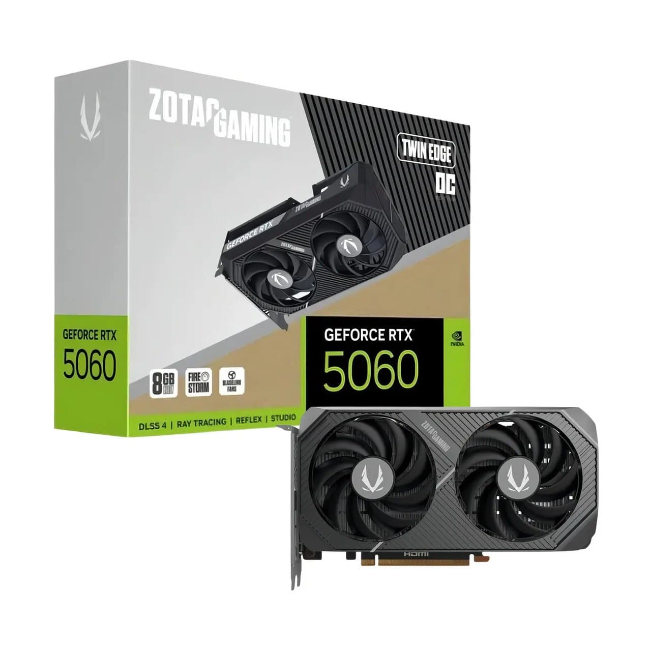 Zotac Rtx 5060 Twin Edge Placa Vídeo 8gb Gddr7 Cooling Ar