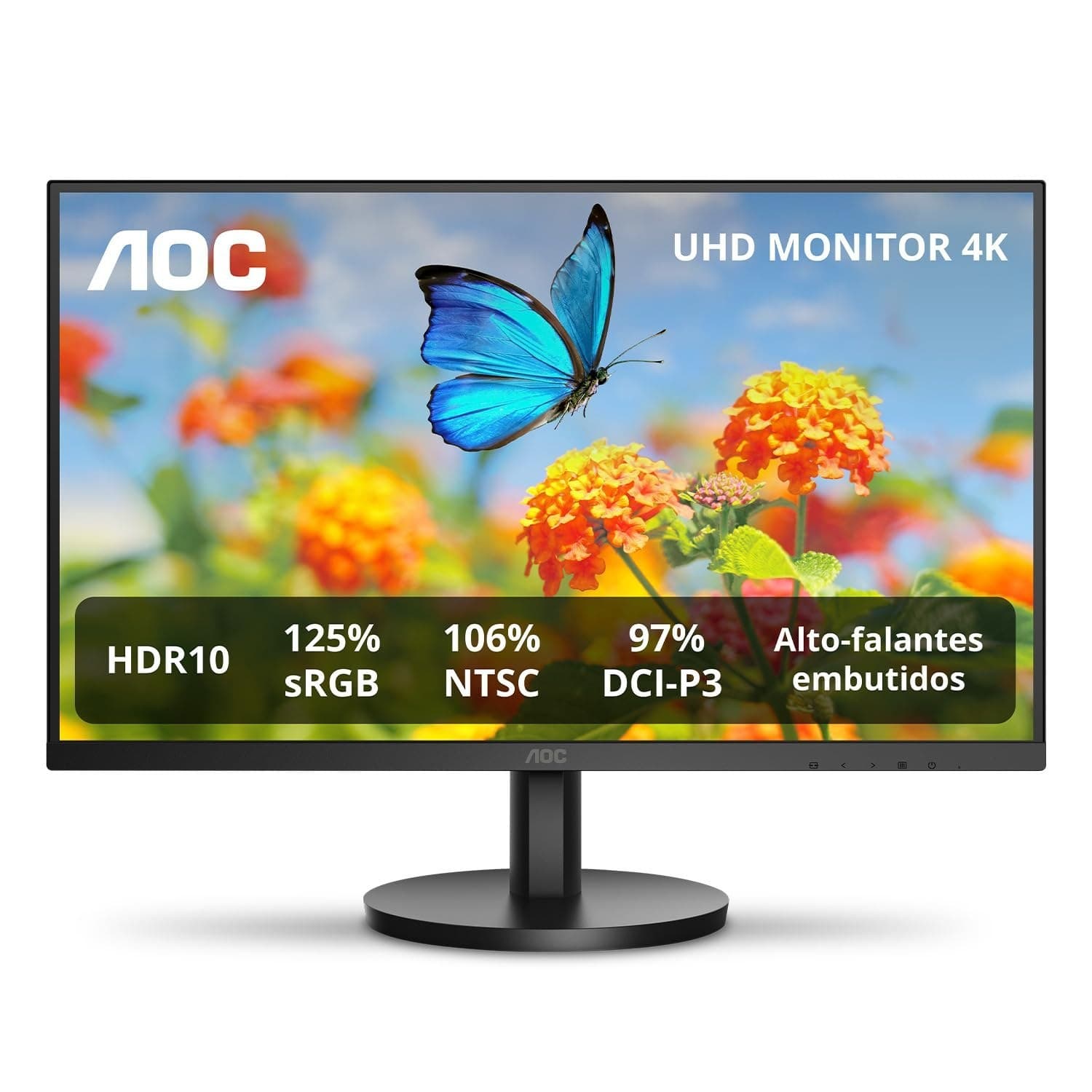 Monitor Aoc 27" 4K Ips 106% Ntsc 97% Dci-P3 Speakers U27b3a