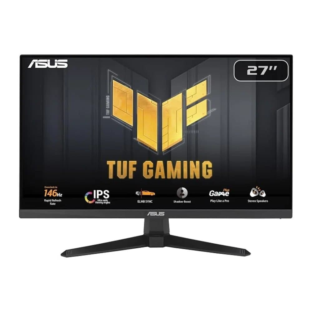 Monitor Gamer ASUS TUF Gaming, 27", IPS, Full HD, 146Hz, 1ms, FreeSync, HDR10, HDMI, DisplayPort, Preto - VG279QE5A