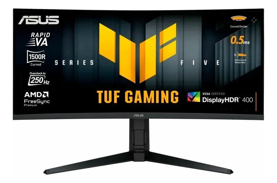 Monitor de jogador Asus Tuf Vg34wqml5a 34 Wqhd 250 Hz 0,5 m preto curvo