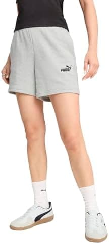 Shorts Puma Cintura Alta Essentials Small No. 1 Logo 5'' Feminino