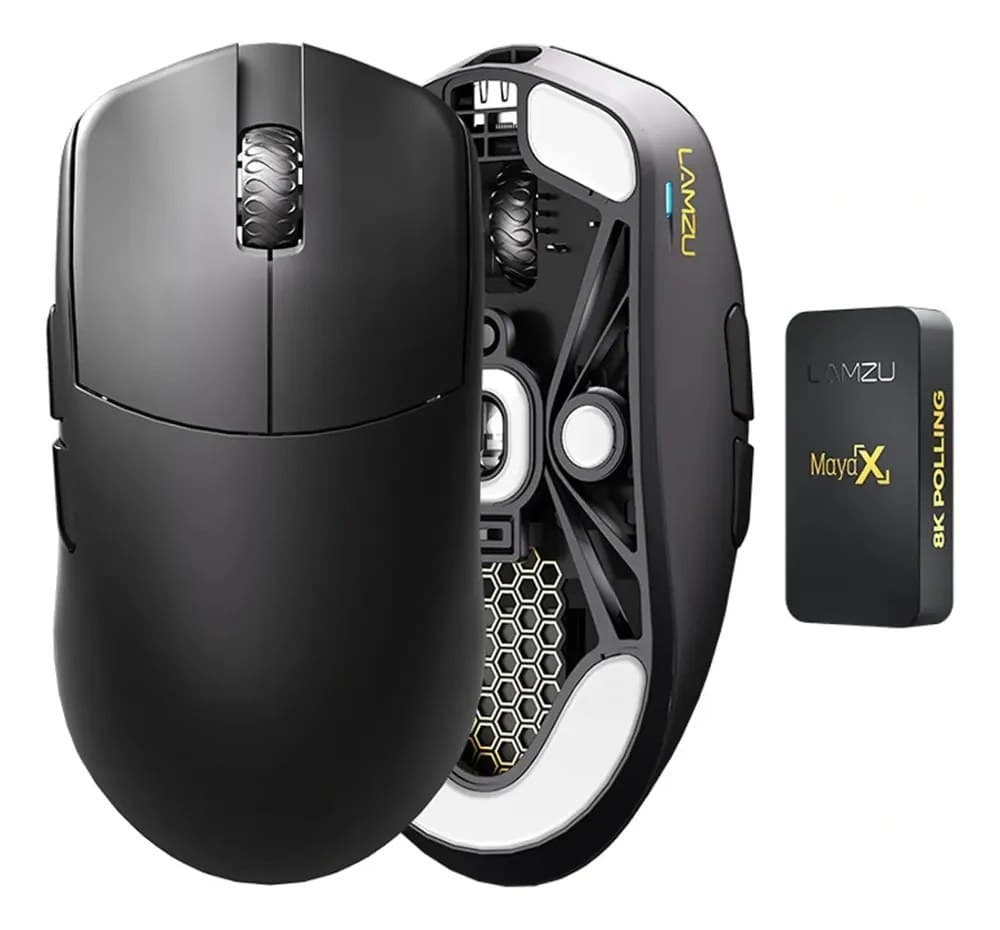 Mouse Gamer Lamzu Maya X Preto 8k Pwm3950 30000 Dpi 47g