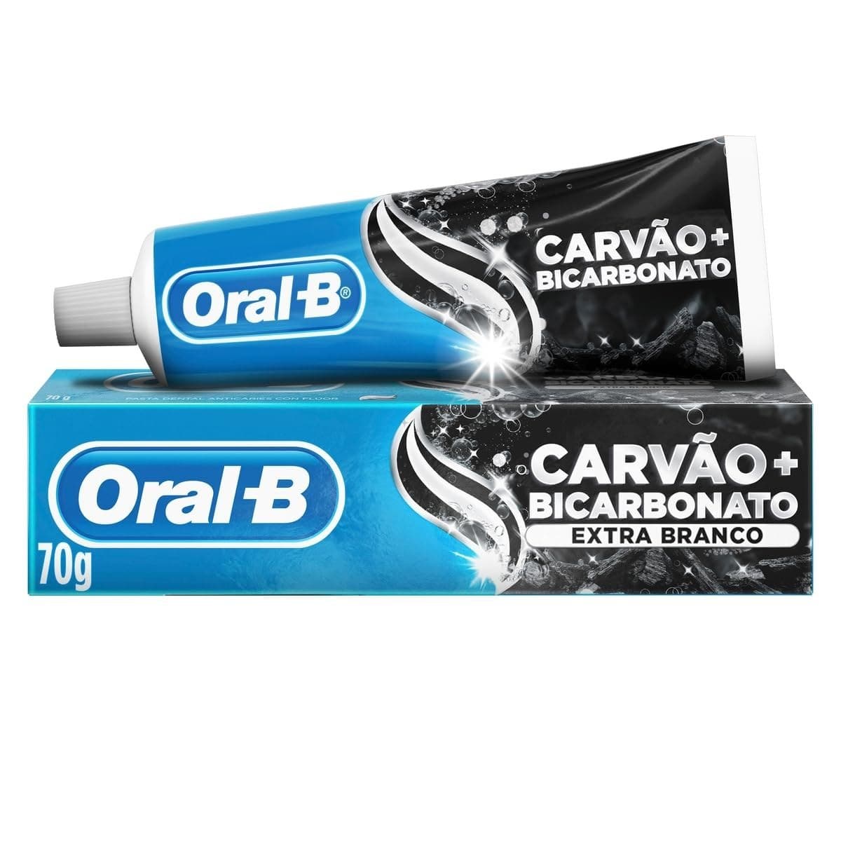 Oral-B Pasta de Dente Carvão com Bicarbonato 70g 1 Unidade