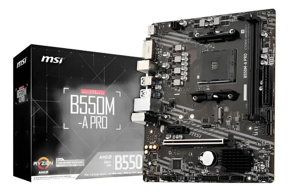 Placa Mãe Msi B550m-a Pro Am4 2xDDR4 Chipset Amd B550 Matx