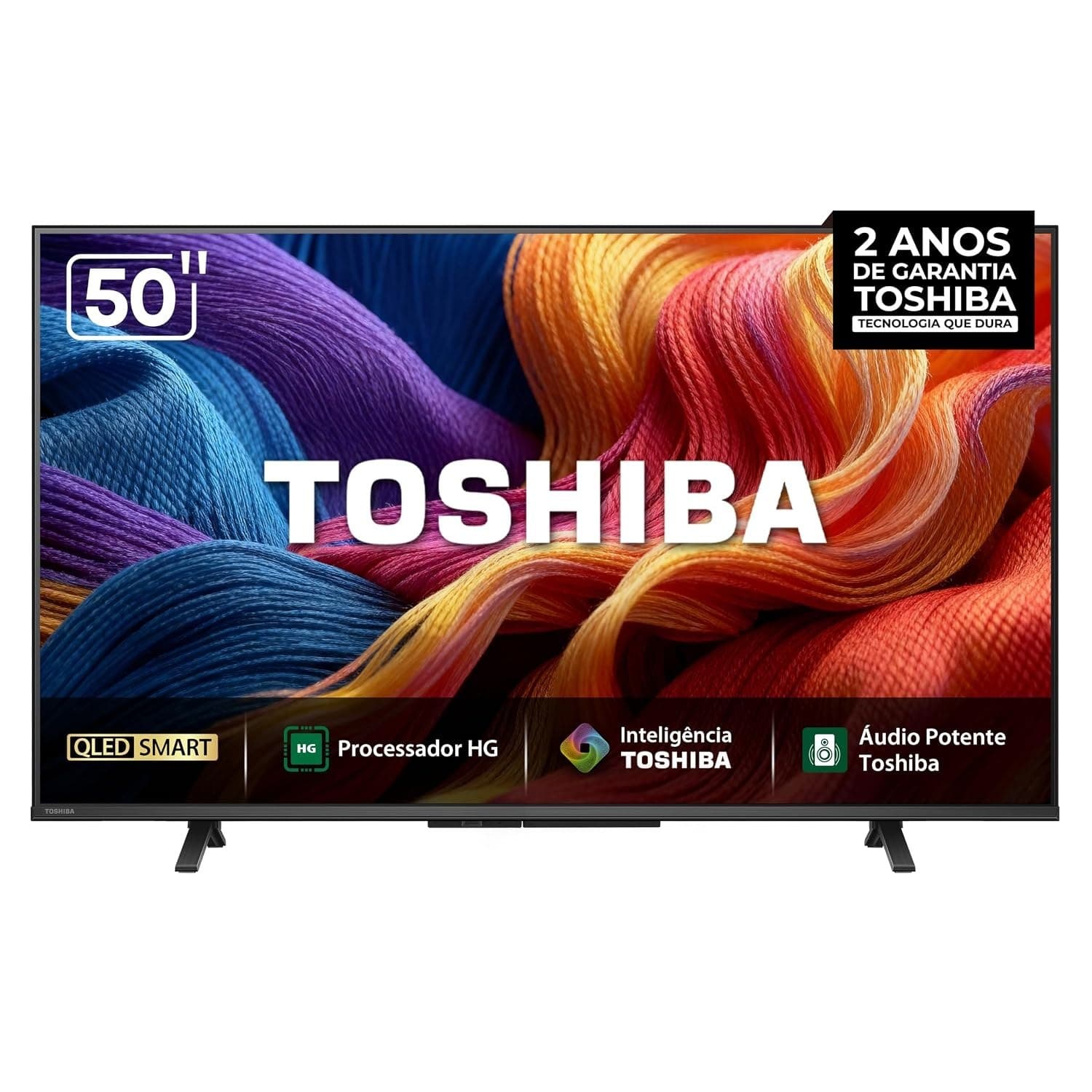 Toshiba Smart Tv Qled Fhd 50" Polegadas 50V45ss com Processador Hg Inteligência Toshiba Ai e Áudio Potente multicanal