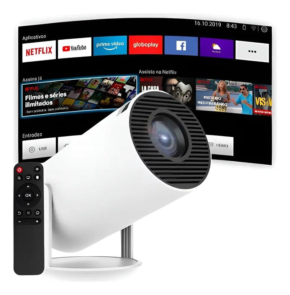 Projetor Hy300 Smart Portátil Full Hd 4k Bluetooth Android Wifi