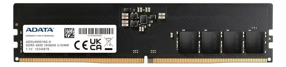 Memória Ram preto 16Gb 1 Adata Ad5u480016g-S