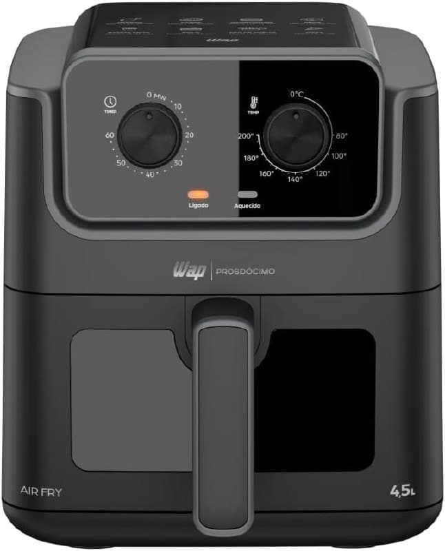 WAP Air Fryer Prosdócimo AF01 4,5L com Visor e Luz 220V