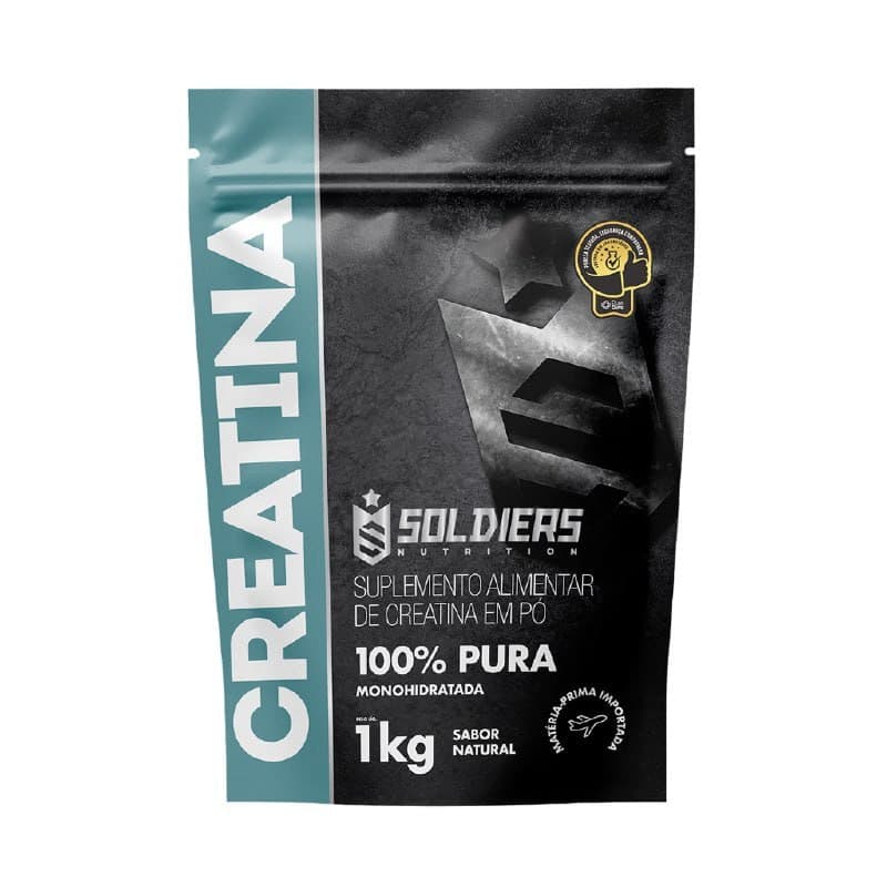 Creatina Suplemento Monohidratada em Pó 100% Pura Importada - Soldiers Nutrition 1KG
