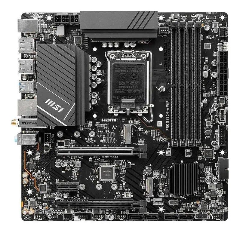 Placa-mãe Msi Pro B760m-a Wifi Lga 1700 Micro-atx Ddr5
