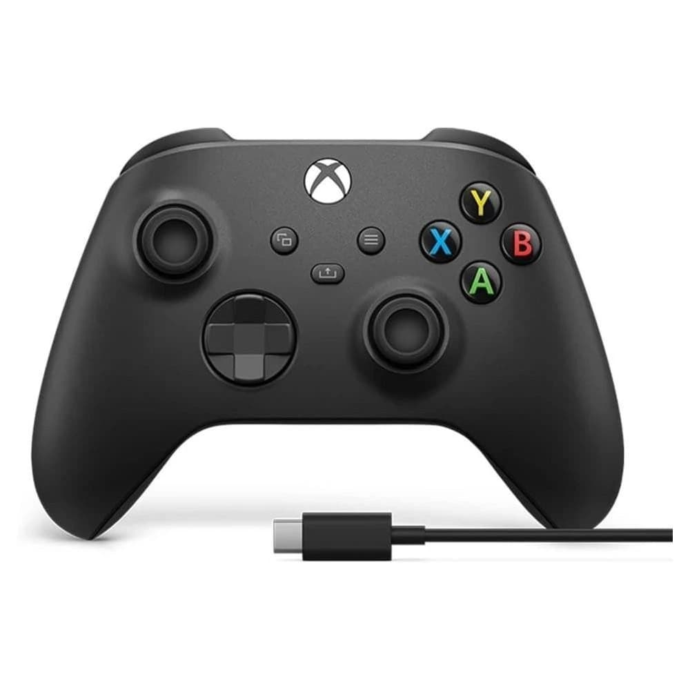 Controle para Xbox Sem Fio Preto + Cabo Usb-C