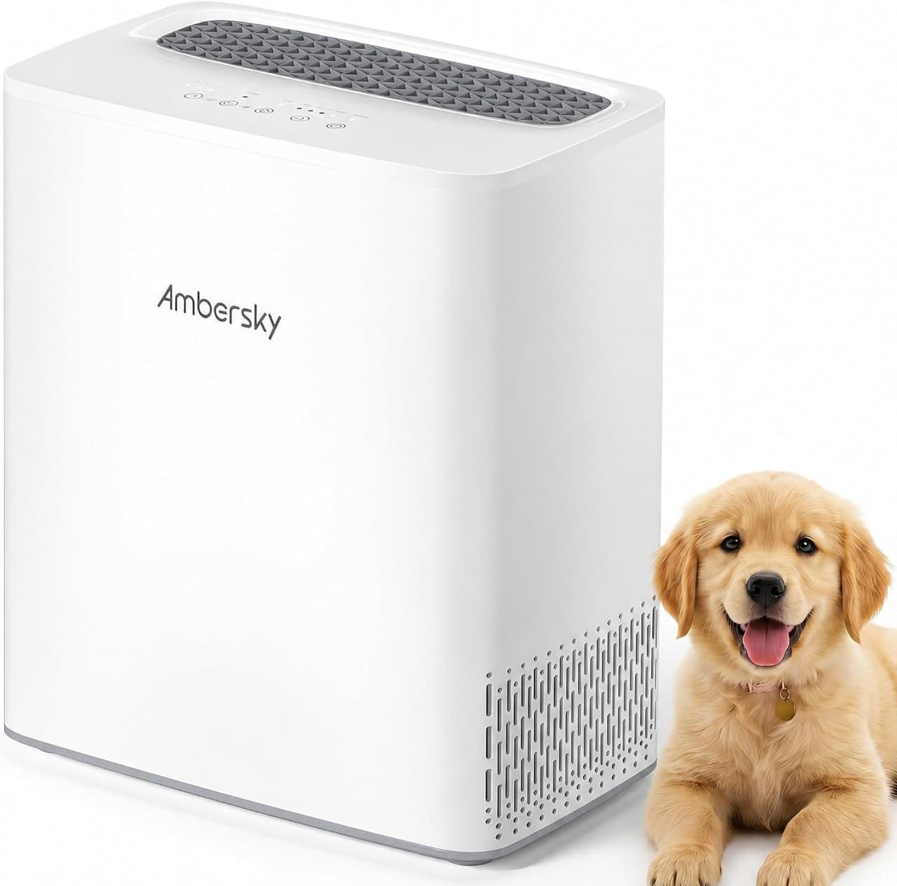 Ambersky Purificador de ar para casa, purificador de ar HEPA verdadeiro de até 2000 m² com sensor de qualidade do ar em tempo real, modo automático, modo de suspensão de 23 dB, filtro de odor de pelos