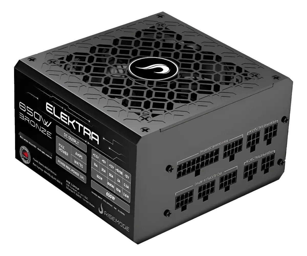 Fonte Modular Rise Mode Elektra 650w Selo Teclab Preto