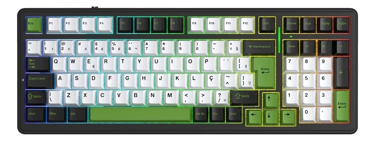 Teclado Mecânico Aula F99 Bluetooth 5.0/2.4ghz Hot Swap