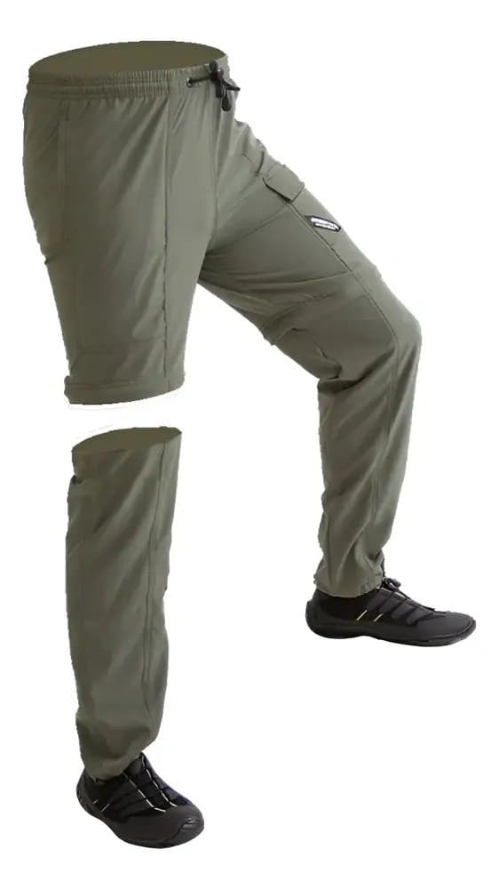 Calça De Pesca Prot. S. Uv C/ziper Joelho Musgo - Mar Negro