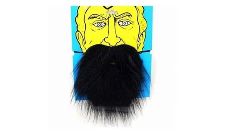 Barba 20cm preta carnaval halloween - MC PRESENTES