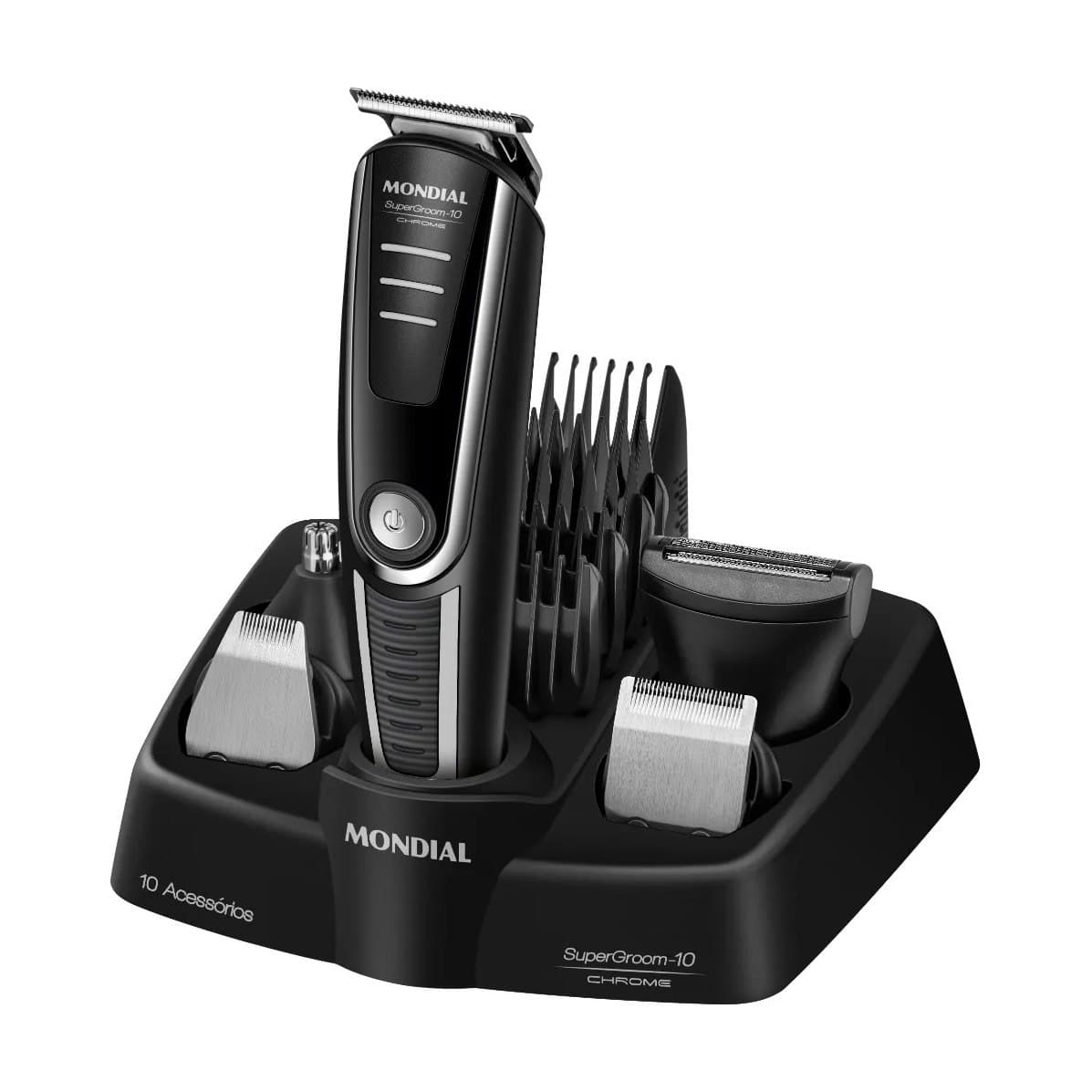 Aparador De Pelos Supergroom-10 Mondial Bivolt Bg-10