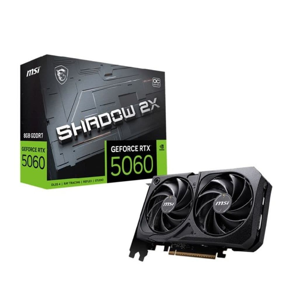 Placa Vídeo Msi Rtx5060 8Gb Gddr7 Shadow 2x Oc