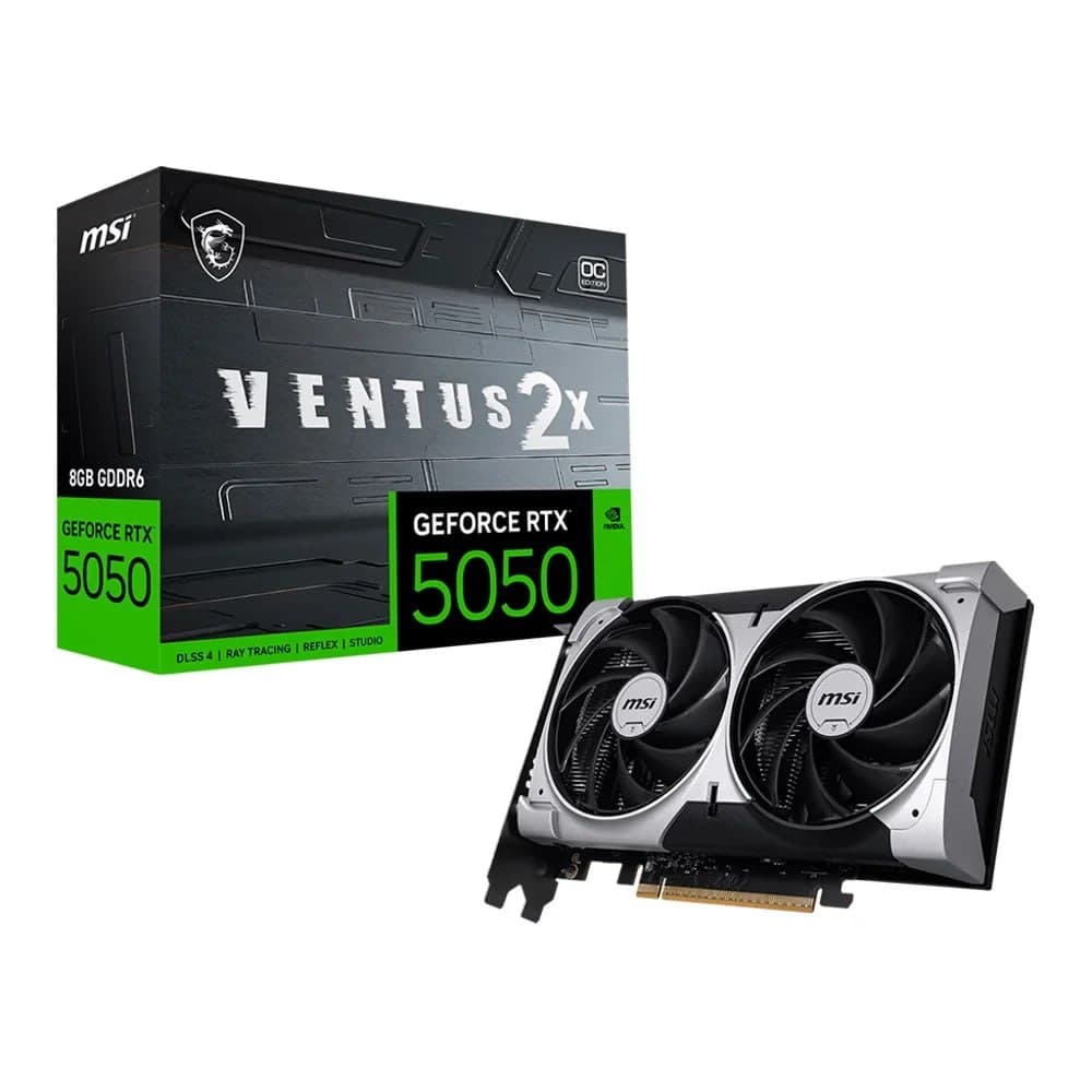 Placa de Vídeo MSI GeForce RTX5050 8GB GDDR6 128BITS VENTUS 2X OC 912-V538-010