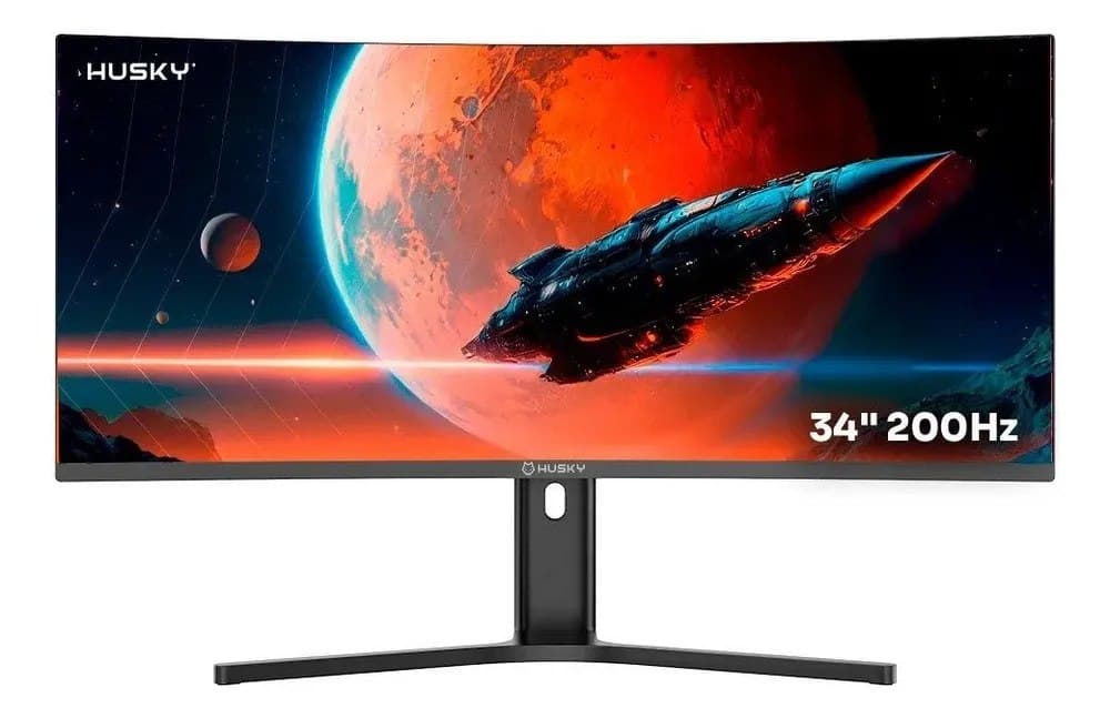 Monitor Gamer Curvo Husky Boreal 34", Wqhd, Ultrawide, 200Hz, 1ms, Adaptive Sync, DisplayPort e Hdmi, Hdr - Hmg00234pt