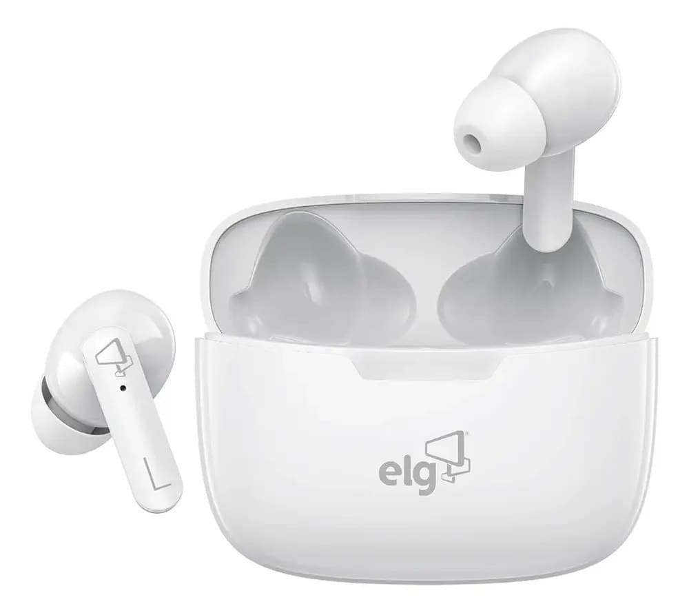Fone De Ouvido Bluetooth Tws Branco Twpro3s Elg Cor Cinza