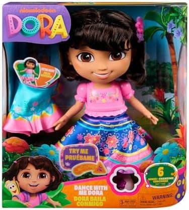Sunny, Dora Aventureira, Boneca Dora Dançarina, com Saia Giratória e Sons