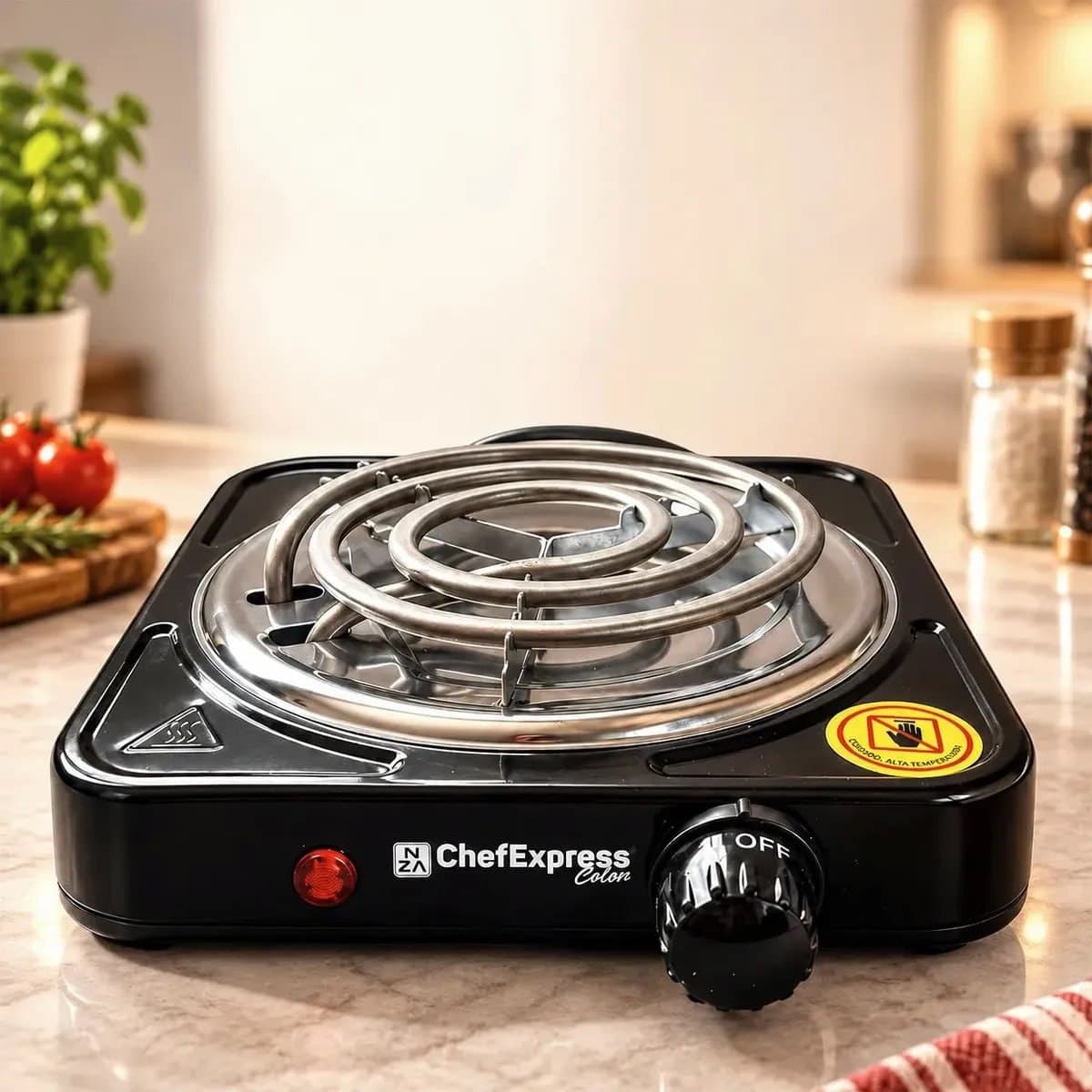 Fogão Elétrico Portátil 1 Boca 110v Ou 22ov Para Camping