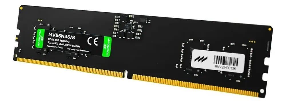 Memoria Pc Macrovip 8gb 5600mhz Ddr5 288pin Udimm Mv56n46/8 8 Gb
