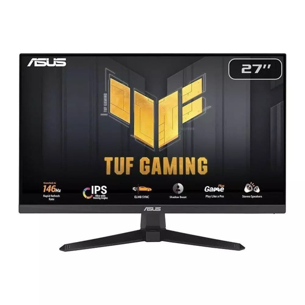 Monitor Asus Tuf Gaming, 27", Ips, Full Hd, 146Hz, 1ms, FreeSync, Hdr10, Hdmi, DisplayPort, Preto - Vg279qe5a