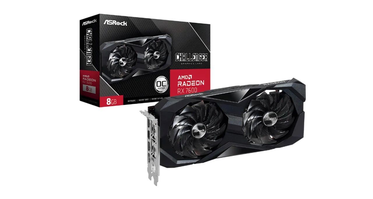Placa de Vídeo ASRock Radeon Rx 7600 8Gb Challenger Oc