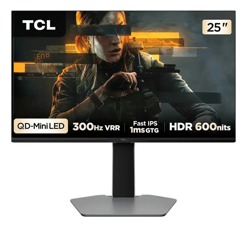 Monitor Gamer Tcl 25" Polegadas Qd-Mini Led Full Hd G64 300hz 1ms (Gtg) Freesync Hdr 600 Nits 25g64