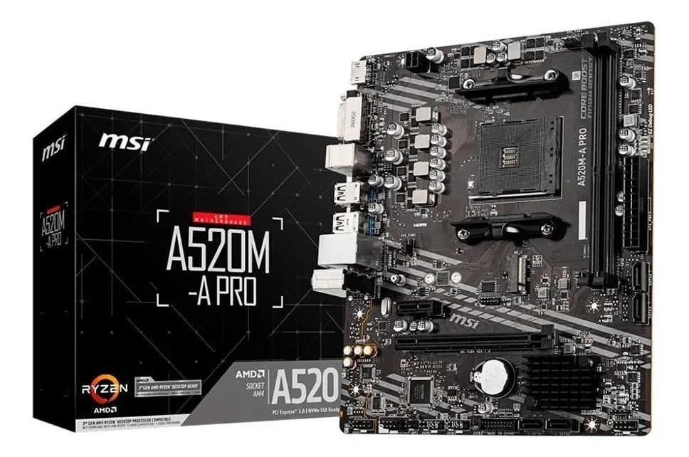 Placa-mãe Msi A520m-a Pro Am4 Matx Ddr4