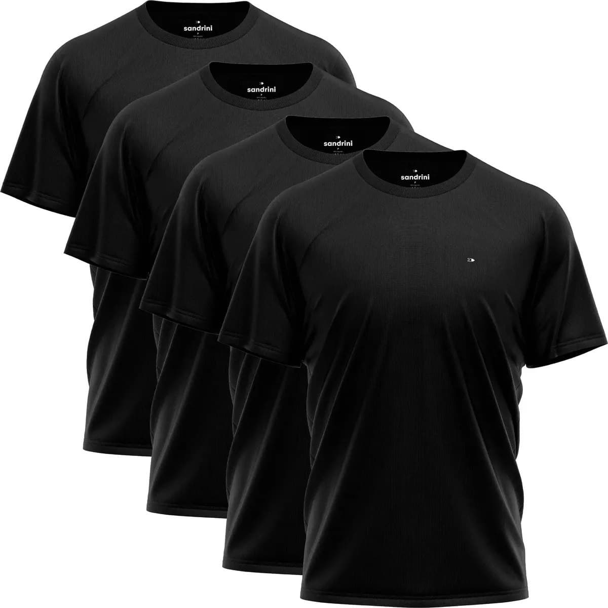 Kit 4 Camiseta Dry-fit Sandrini Masculina Academia Caminhada