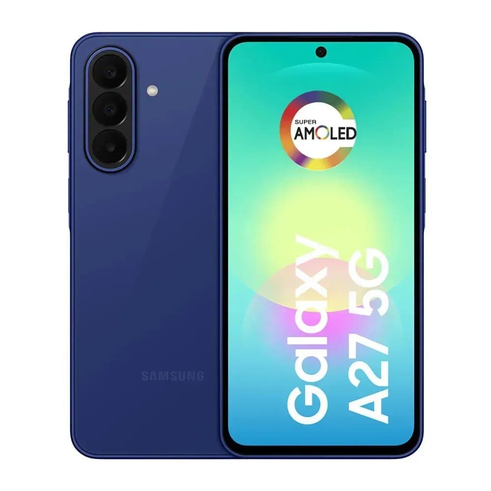 Smartphone Samsung Galaxy A27 5G 128Gb 6Gb, Super Amoled 6.7'', Câmera Tripla 50Mp Selfie 12Mp, 5000 mAh, Ip67, Nfc, Dual Sim, Recursos Ia - Azul