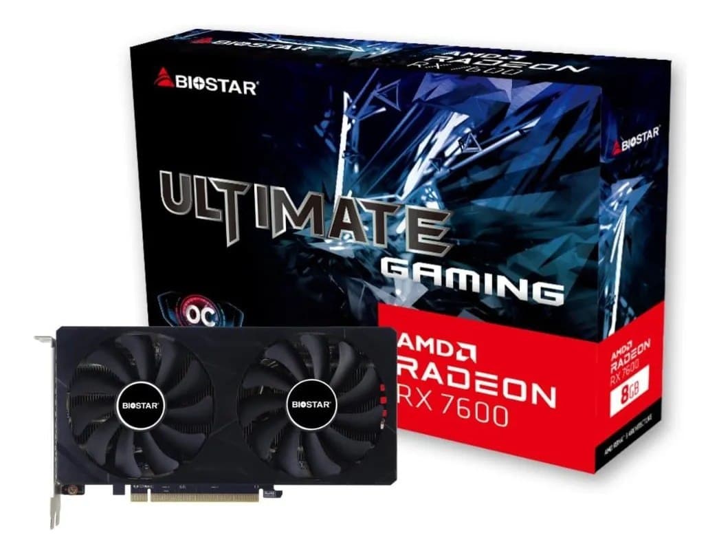 Placa De Video Rx 7600 Biostar 8gb Gddr6 Ultimate Gaming Oc