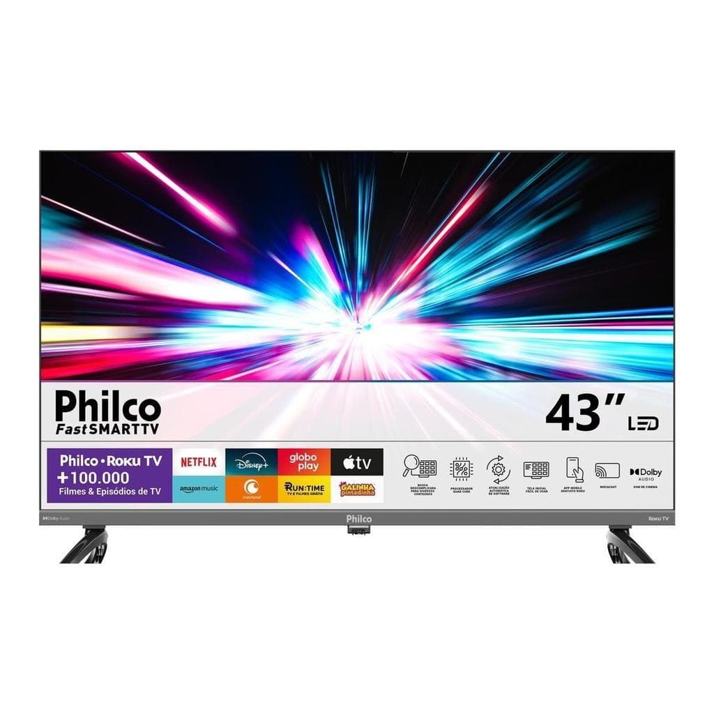 Smart Tv 43" Philco Qled Hdr10 Tv P43krb