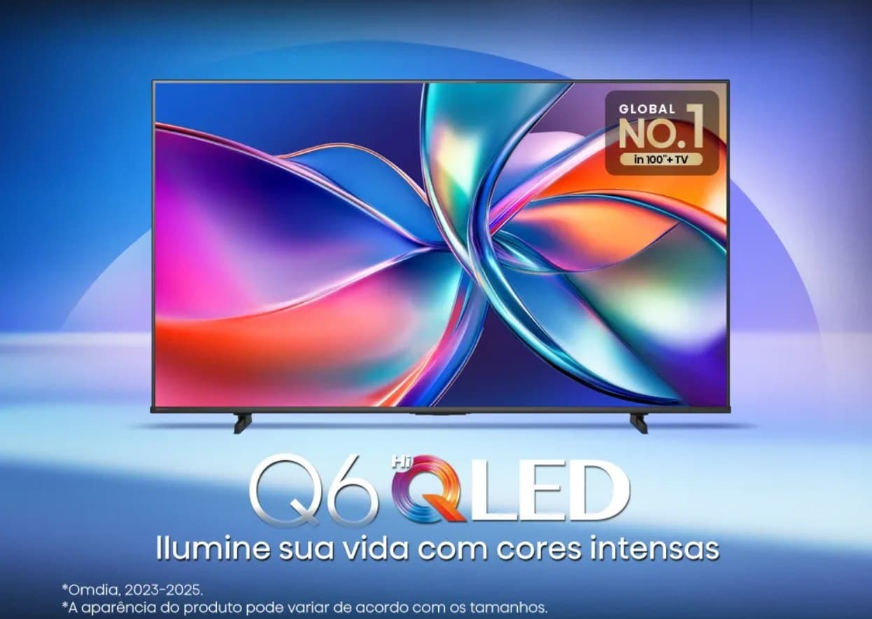Smart Tv 4K Hisense Hi-Qled 43" 43Q6qvv Ai Sports Mode Dolby Gaming Compatibilidade Alexa