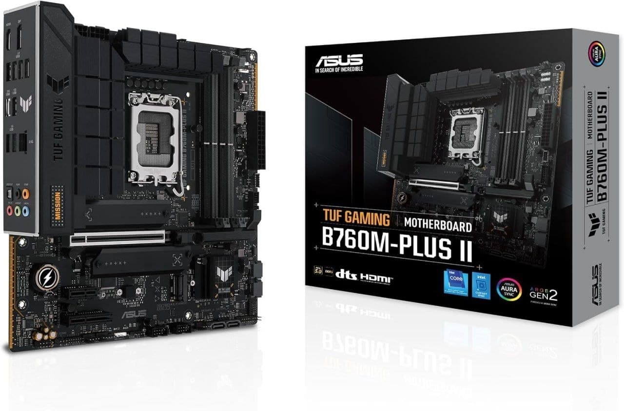 Placa Mãe Asus Tuf Gaming B760m-Plus Ii, Chipset B760, Intel Lga 1700, mATX, Ddr5, 90Mb1hd0-M0eay0