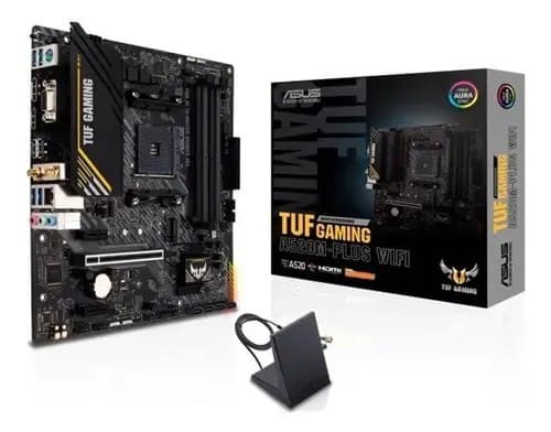 Placa Mãe Asus Para Amd Am4 Tuf Gaming A520m-plus Wifi Matx Preto
