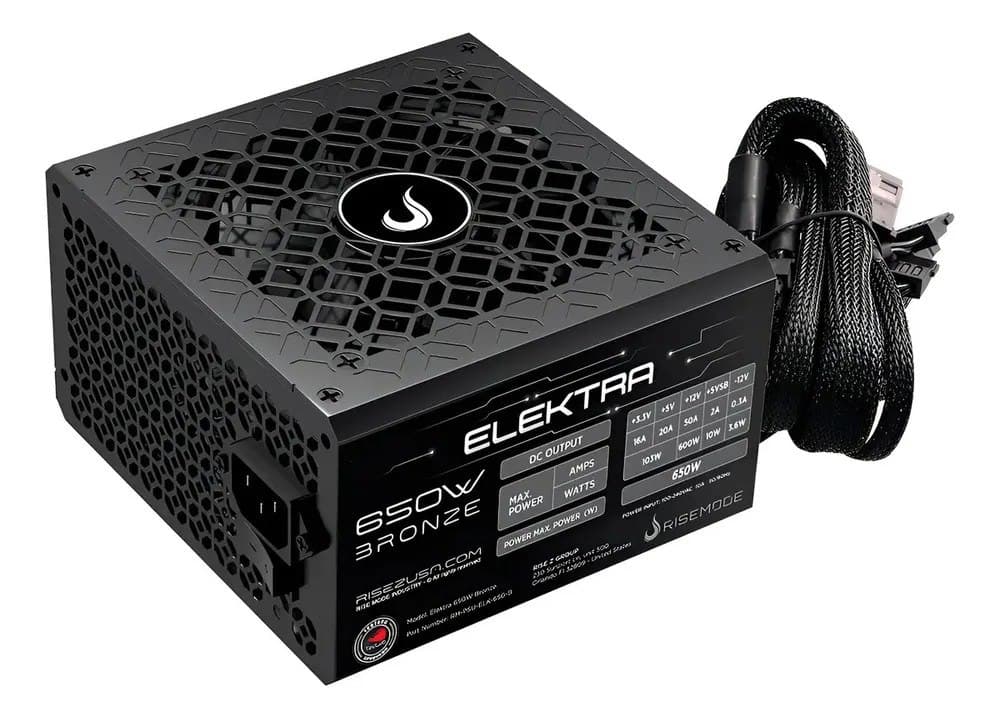 Fonte Rise Mode Elektra 650w Rm-psu-elk-650-b Para Pc