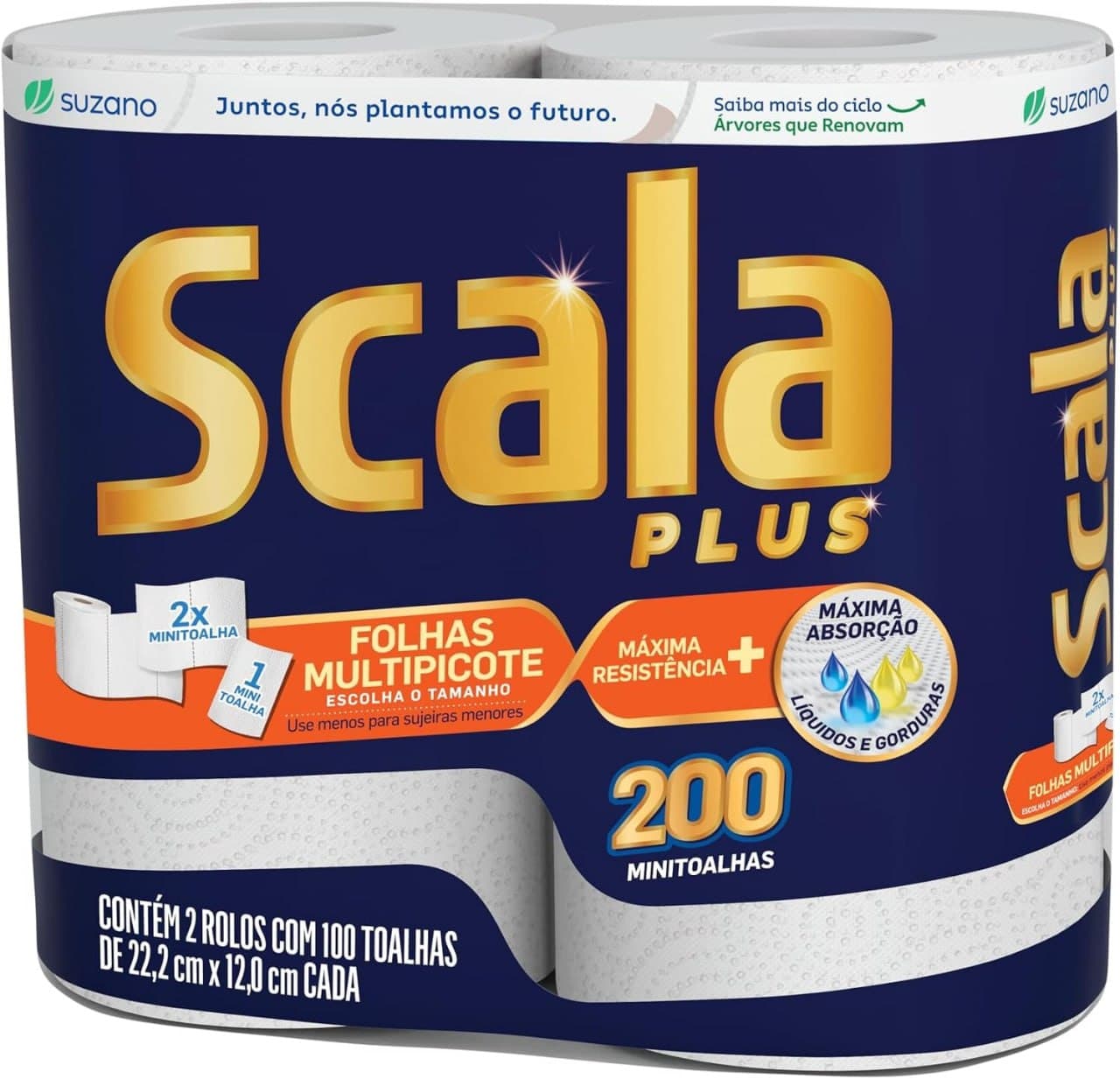 Papel Toalha Scala Plus Multipicote, 2 Rolos