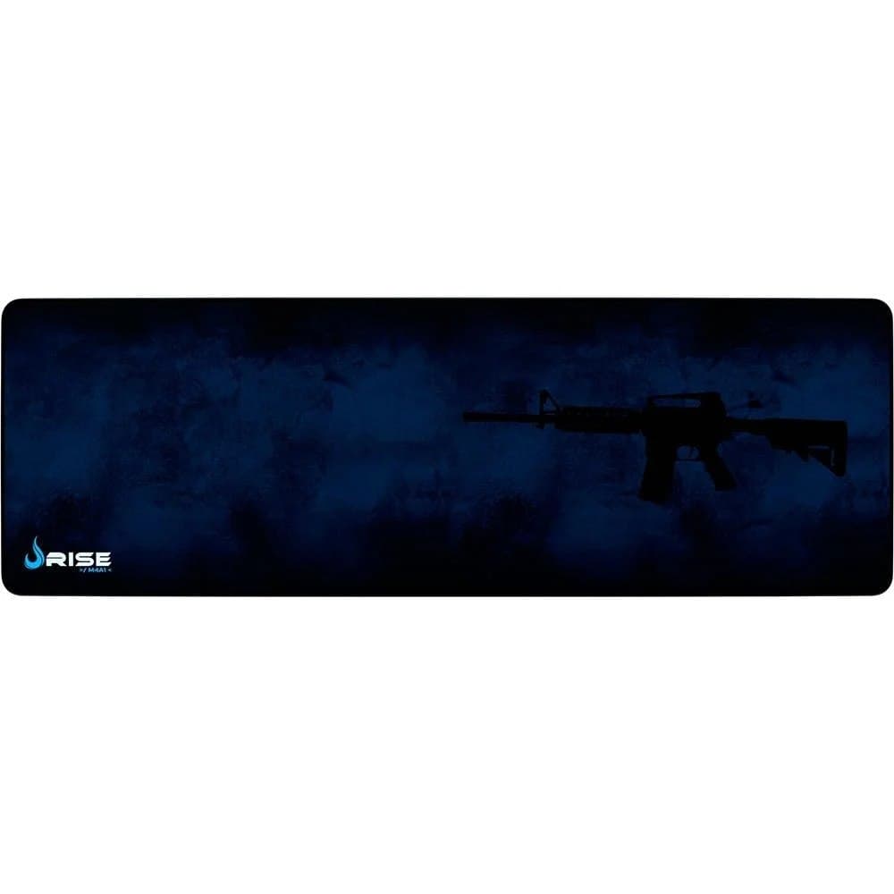 Mousepad Gamer Rise Mode Speed, M4A1, Estendido (900x300mm), Azul