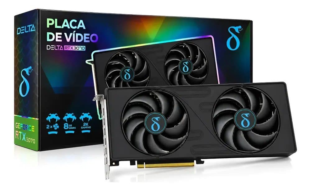 Placa De Vídeo Rtx 3070 Nvidia Geforce 8Gb Gddr6 256bit