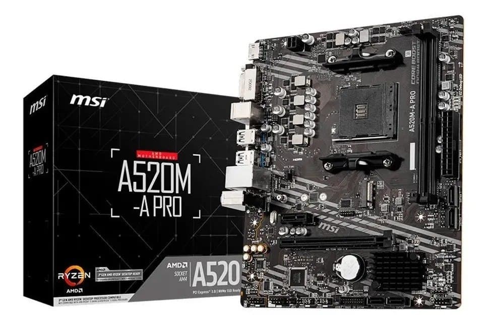 Placa-mãe Msi A520m-a Pro Am4 Matx Ddr4