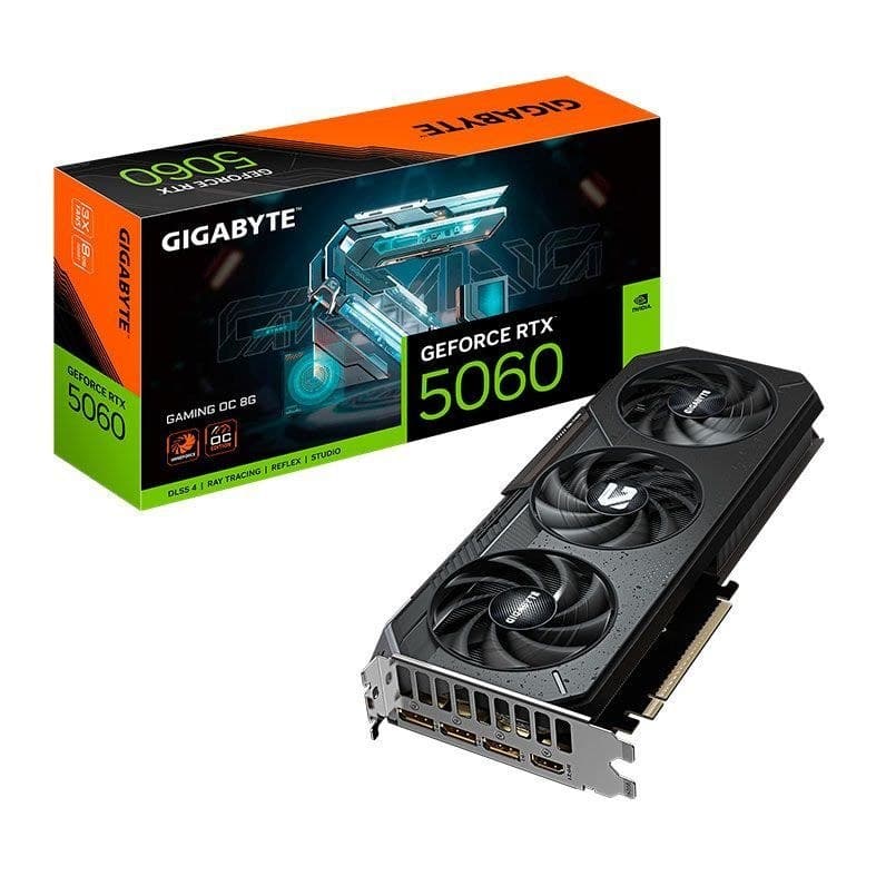 Placa de Vídeo Gigabyte GeForce Rtx 5060 Gaming Oc, 8Gb, Gddr7, 128-bit